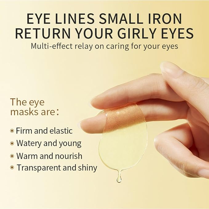 Under Eye Patches, 24K Gold Eye Mask, Reduce Puffy Eyes, Dark Circles, Eye Bags, Eye Patches with Collagen, Anti-Aging Rejuvenating Moisturizing Skin Care for Anti-Wrinkle Eye Masks 60PCS-VivaGrace Women