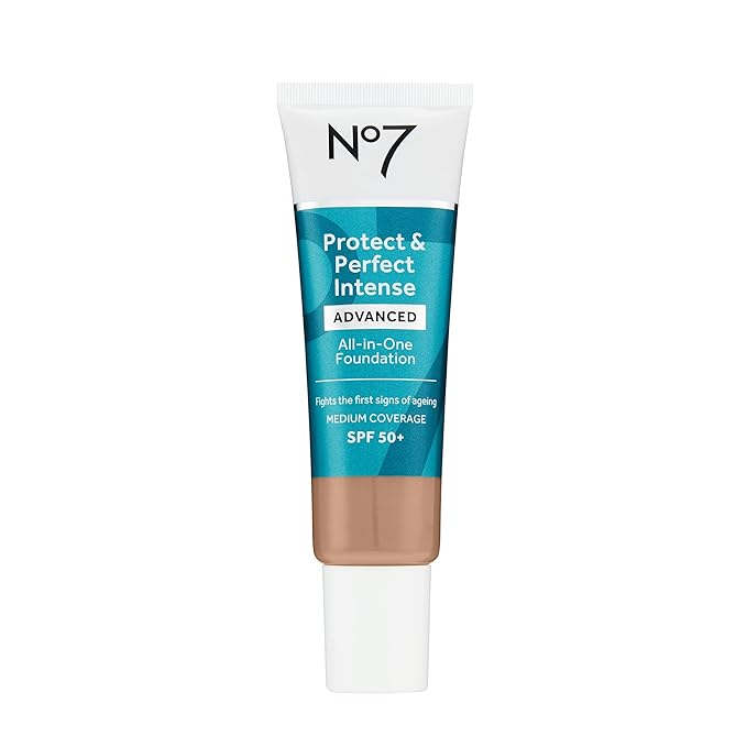 No7 Protect & Perfect Advanced All in One Foundation - Wheat - Age Defying Foundation Makeup with SPF 50 for Women - Makeup Base Cream Helps to Reduces Redness & Blurs Visible Pores (30ml)-VivaGrace Women