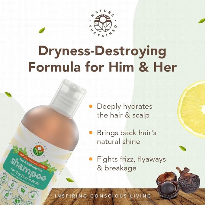 Natural Shampoo for Dry Hair & Scalp - Organic, Raw & Wildcrafted with Probiotics, Hypoallergenic & Sulfate Free Hydrating Shampoo for Dryness, Frizz, Breakage, Itchiness, Thinning - Gallon, Original-VivaGrace Women