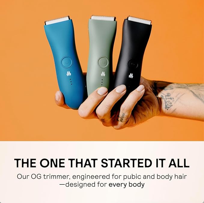 MERIDIAN The Trimmer Original - Body Hair Trimmer for Men, Electric Shaver for Pubic Hair, Chest, Legs & Bikini, Waterproof & Rechargeable, Sage-VivaGrace Women