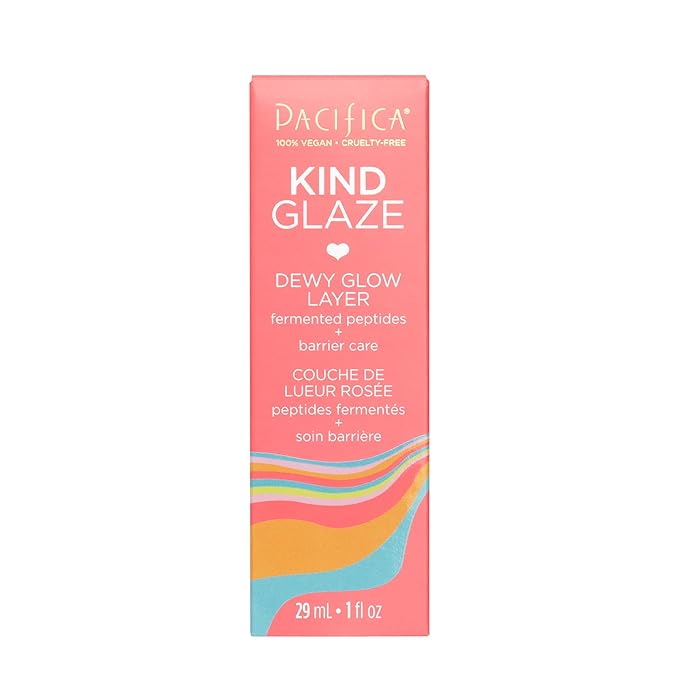 Pacifica Beauty Kind Glaze Dewy Glow Layer, Skincare, Vegan Collagen, Squalane, Hydrating, Lightweight Face Foundation, Primer, Highlighter, Finishing Touch Flawless, All Skin Tones, 1 fl oz (1 Count)-VivaGrace Women