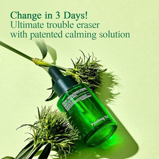 Pyunkang Yul PKY Ultimate Calming Solution Ampoule for Sensitive Skin with Patented Ingredients, Serum Intensely Calms & Soothes Redness with Cica & Tea Tree, Korean Skincare (1.01 Fl. Oz, 30ml)-VivaGrace Women