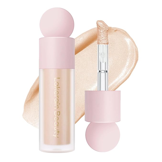 KYDA Liquid Highlighter, High Glossy Face Illuminator, Radiant Glow Liquid Filter, Silky Creamy Face Enhancing Makeup, Buildable Formula-Starlight-VivaGrace Women