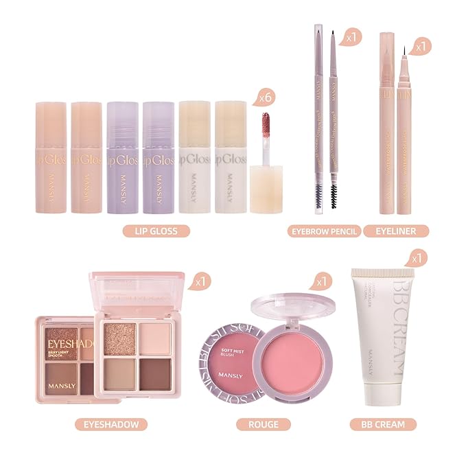 ICE LOVE All in One Makeup Kit, 11-Piece Women Complete Makeup Kit, a Must-Have Gift Set for Beginners or Professional Makeup Sets Beginners. (B)-VivaGrace Women