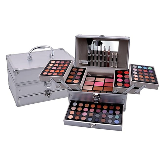 All-in-One Makeup Gift Set Carry All Makeup Kit Women Full Kit With Makeup Bag Lipgloss Lipstick Concealer Blush Foundation Face Powder Eyeshadow Palette Cosmetic Palette #8-VivaGrace Women