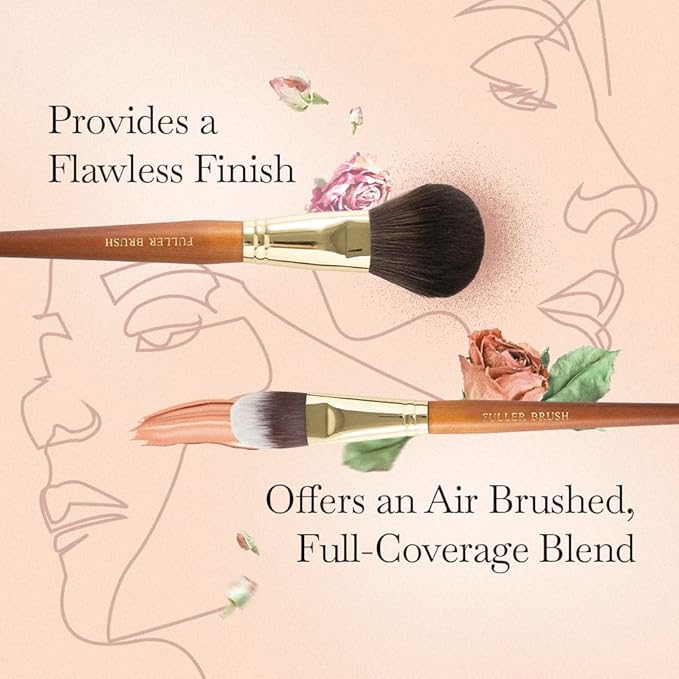 Fuller Cosmetic Brush & Bag Set (Set of 7 Brushes)-VivaGrace Women