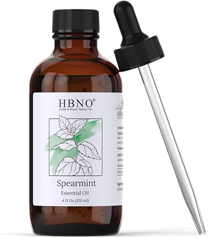 HBNO Spearmint Essential Oil - Huge 4 oz (120ml) Value Size - Natural Spearmint Oil - Perfect for Cleaning, Aromatherapy, DIY, Soap & Diffuser -VivaGrace Women