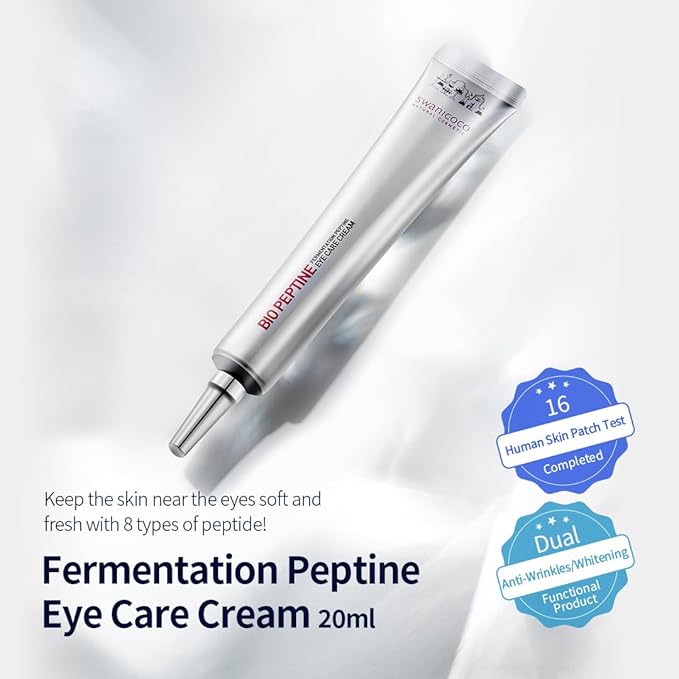 Fermentation Peptine Eye Care Cream (Tube 20ml), Improve Dark Circles, Anti-Aging, Contains 8Types of Peptide, Wrinkles, Daily Wrinkle Eye Cream-VivaGrace Women