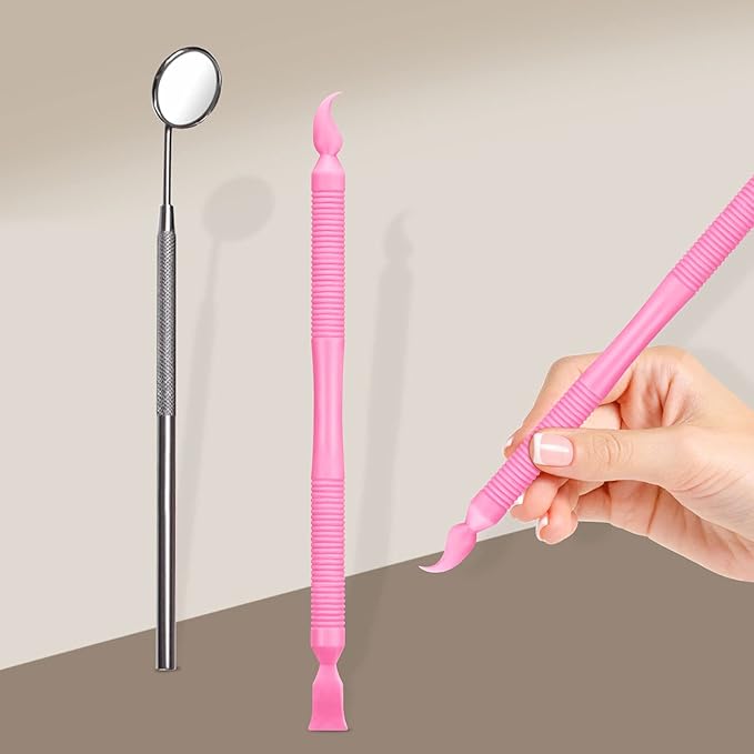 Libeauty Pink Eyelash Lift Tool, Lash Extension Supplies Metal Makeup Mirror, Lash Lifting Applicator Brush Needle for Salon or Home Use-VivaGrace Women