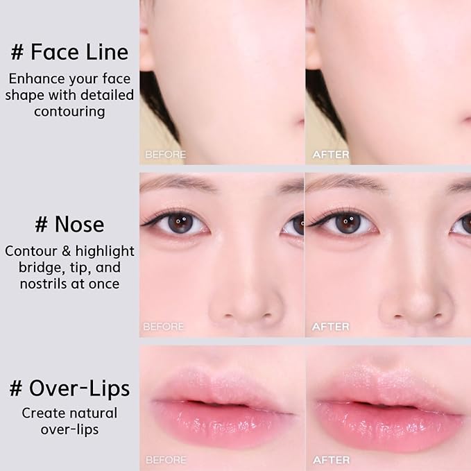 BBIA Last Contour Stick - Dual-Sided Contouring & Highlighting Duo Stick Easy Dual-Ended Natural Contour & Highlight Blendable Buildable Longlasting Korean Face Makeup (01 WARM DETAIL, Pack of 1)-VivaGrace Women