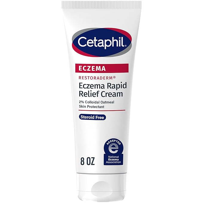 CETAPHIL ECZEMA RESTORADERM FLARE-UP RELIEF CREAM, For Eczema Prone Skin, 8 oz, Barrier Repair, 48 Hour Hydration, 2% Skin Protectant Colloidal Oatmeal, Steroid Free-VivaGrace Women