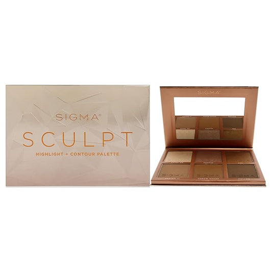SIGMA Beauty Sculpt Highlight Plus Contour Palette Makeup Women 0.98 oz-VivaGrace Women