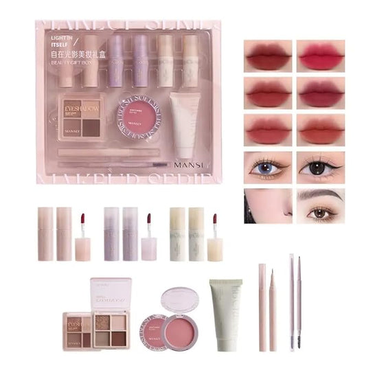ICE LOVE All in One Makeup Kit, 11-Piece Women Complete Makeup Kit, a Must-Have Gift Set for Beginners or Professional Makeup Sets Beginners. (B)-VivaGrace Women