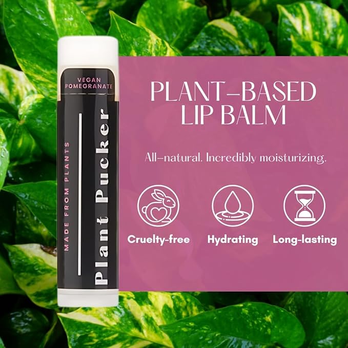 Vegan Lip Balm (3-Pack) (Pomegranate)-VivaGrace Women