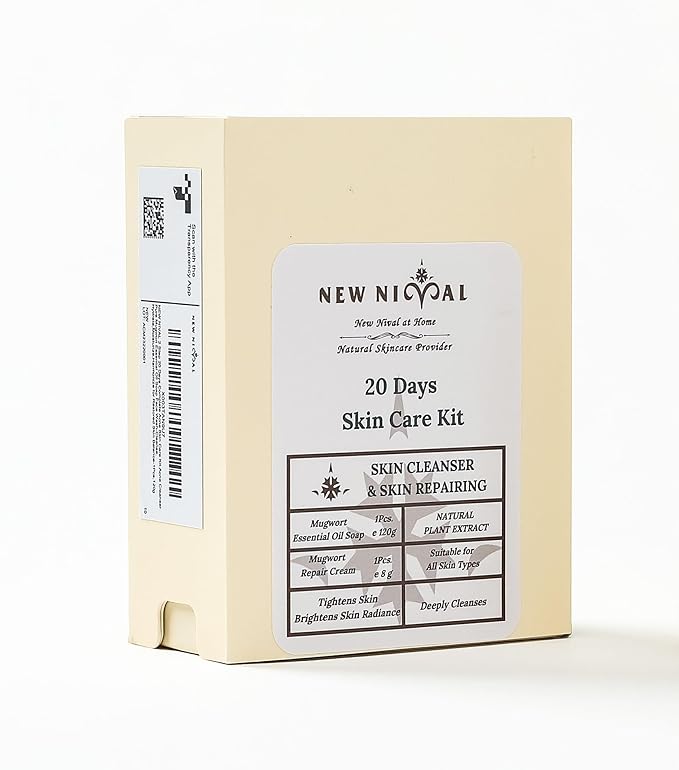 40 Days Complete Acne Skin Care Kit.Mugwort Essential Oil Soap -1Pcs,120g-For Moisturize,Balance Skin.-Acne Recovery Ointment for Facial Acne&Pores-2Pcs,16g.-VivaGrace Women