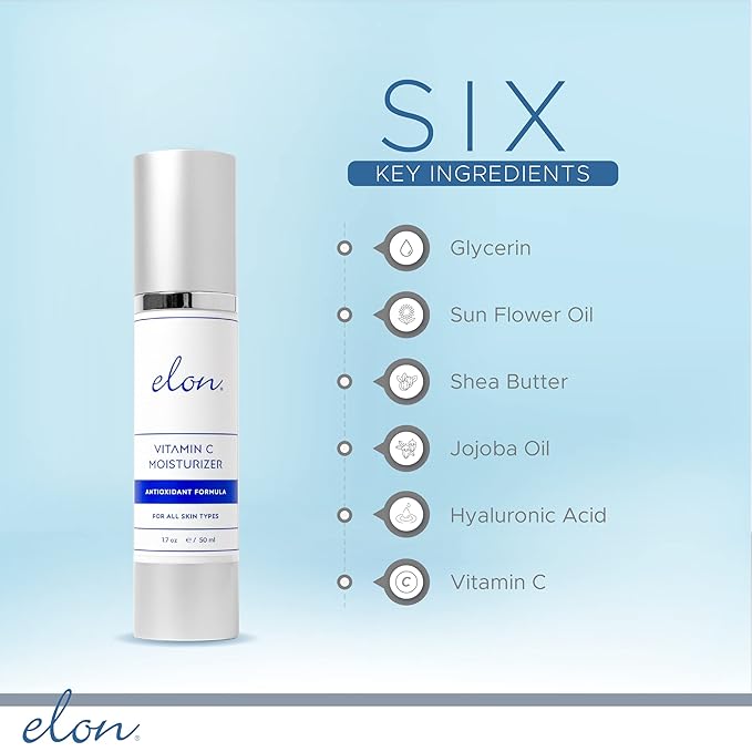 Elon Face Skin Care Set – Skin Care Kit w/ Antioxidant C Moisturizer for Face, Skin Anew Hydrolyzed Collagen Capsules, & Hyaluronic Acid Serum for Face – Skin Care Products for All Skin Types-VivaGrace Women
