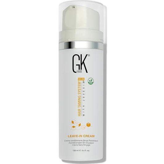 GK HAIR Global Keratin Leave In Conditioner Cream (4.4 Fl Oz/130ml) Conditioning Hydrating Smoothing Moisturizing & Frizz Control For Dry Damaged Hair Taming before Swimming or Exercise-VivaGrace Women