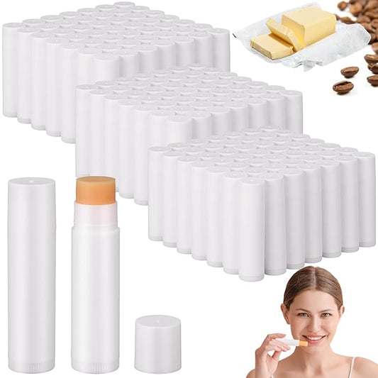 Demissle 150 Pcs Unlabeled Lip Balm Bulk Chapped Stick Blank Mini Lip Balm Gifts Moisturizing Lip Balms Favors for Women Homeless Wedding Bridal Shower Favors Baby Shower Guests Favors(Cocoa Butter)-VivaGrace Women