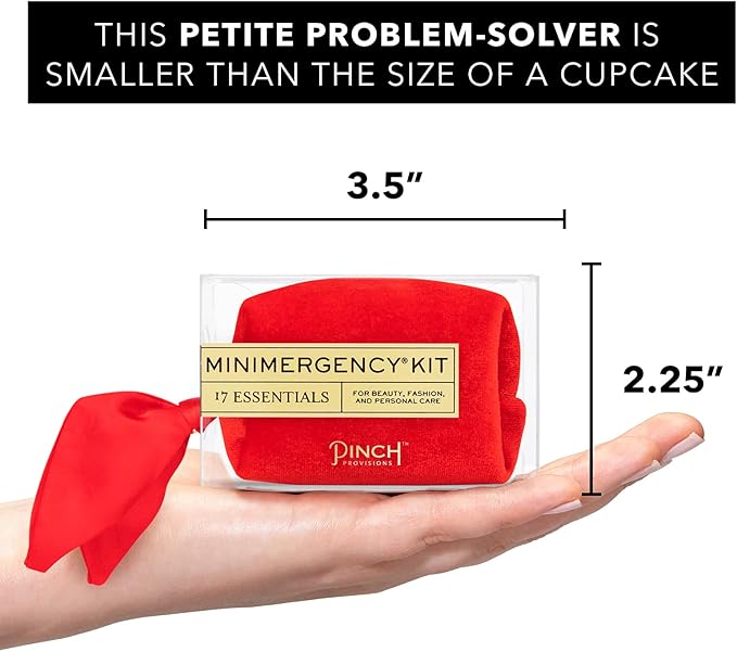 Pinch Provisions Velvet Minimergency Kit, for Her, Includes 17 Must-Have Emergency Essential Items, Compact, Multi-Functional Pouch, Gift for Parties and Birthdays-VivaGrace Women