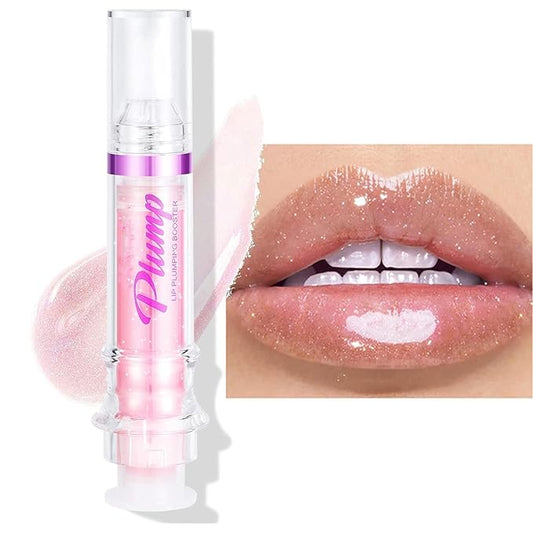 Lip Plumper 6 Colors Moisturizing Glossy Plumping Lip Gloss Long Lasting Hydrating Natural Lip Plumper for Women Girls (Color 02)-VivaGrace Women