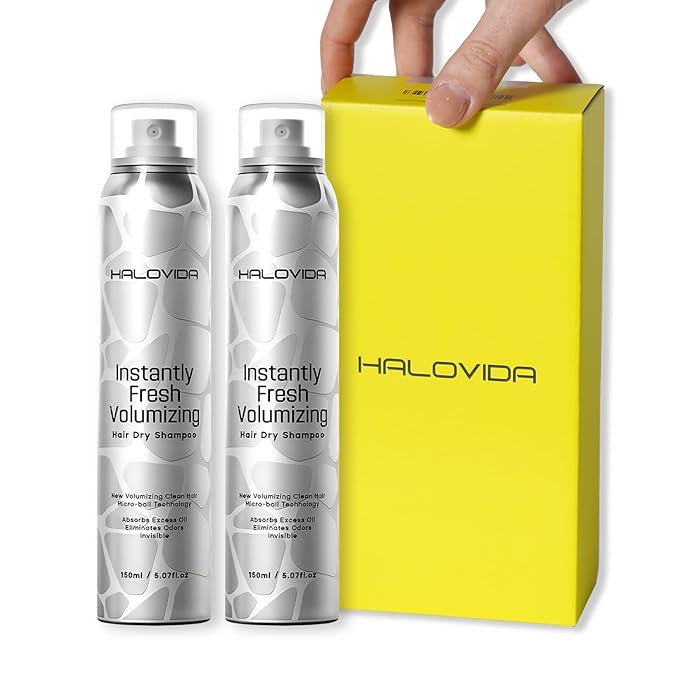 Dry Shampoo for Women, Dry Scalp Shampoo Spray for Dark Hair Leaves No White Residue, Absorb Oils, Volumizing & Refresh Hair for 72 Hours, 5.07 Fl Oz((Pack of 2)-VivaGrace Women