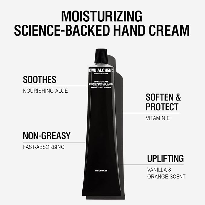 Grown Alchemist Hand Cream - Vanilla and Orange Peel. Non-Greasy Moisturizer that Soothes and Softens Hands (65ml).-VivaGrace Women