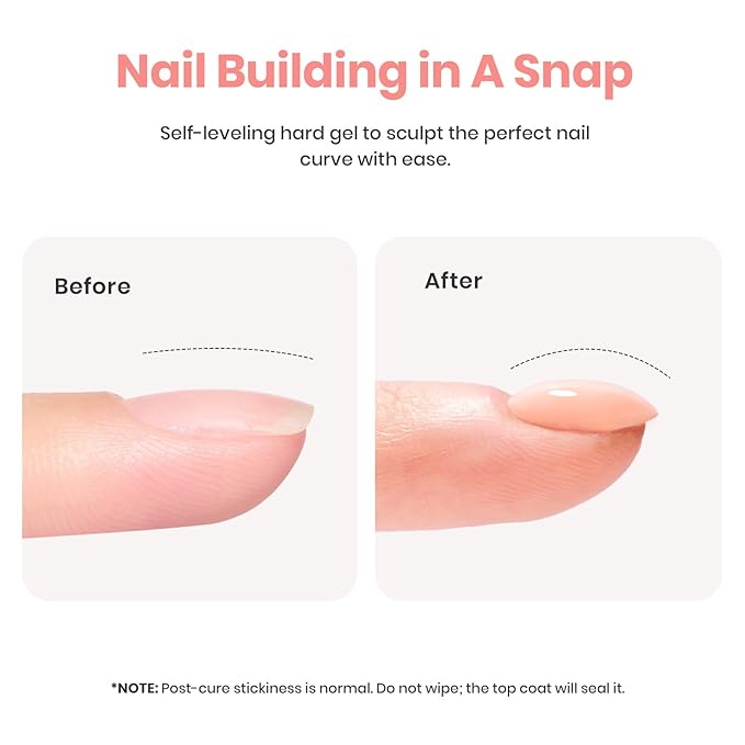 Beetles Pink Nude Builder Gel for Nails 7 in 1 Strengthener Gel for Nail Apex & Thickening Nail Extension DIY Salon at Home Beauty Gift Sets for Women Base Coat Top Coat Needed-VivaGrace Women