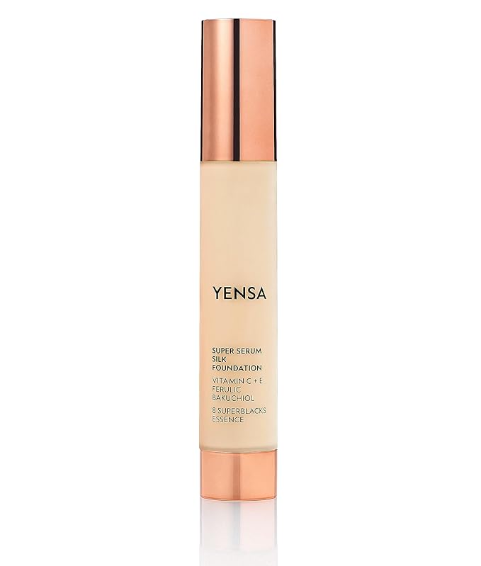 YENSA Super Silk Foundation - Full Coverage, Age-defying complex of Vitamin C, E, Ferulic, and Bakuchiol Oil (Fair 3) 1.0 fl oz-VivaGrace Women