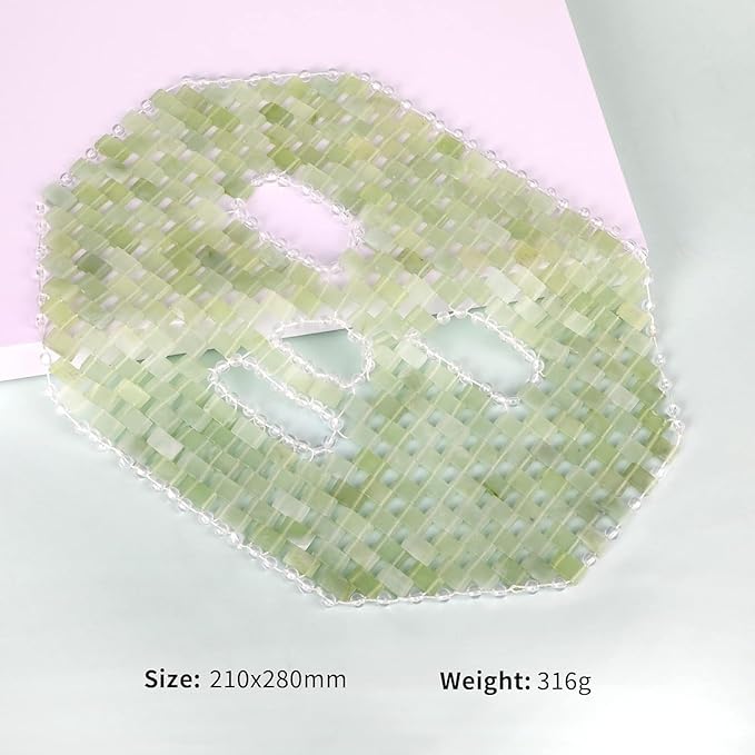 Jade Mask,100% Natural Stone Jade Sleep Mask Skincare Massage Tools for Puffy Eyes Dark Circles-VivaGrace Women