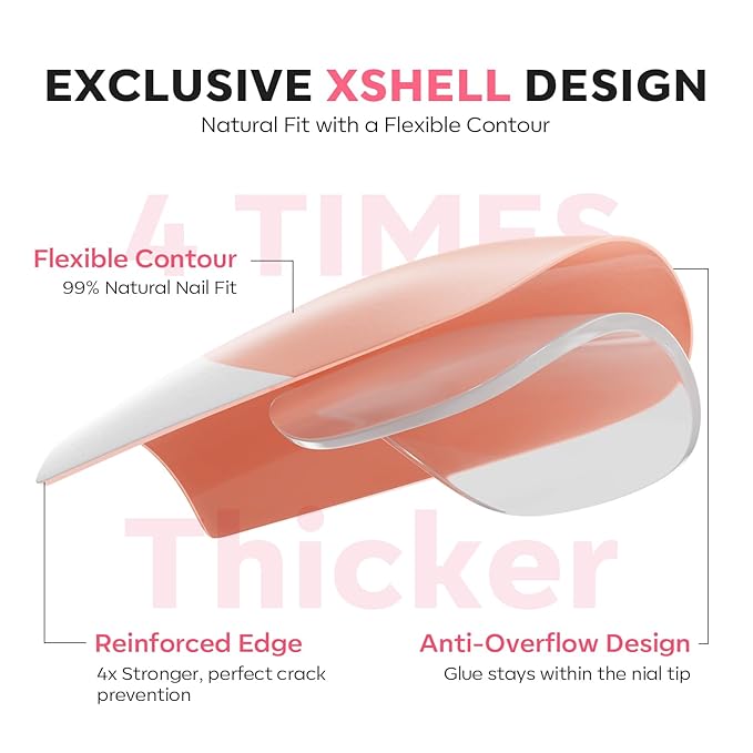 modelones Press on Nails, 150 Pcs French Tip Press on Nails, NailBoxie Brown Short Almond Nail Tips, Soft Gel Nail Tips, Ideal for Wedding, Party, Daily DIY Nail, 15 Sizes (S)-VivaGrace Women