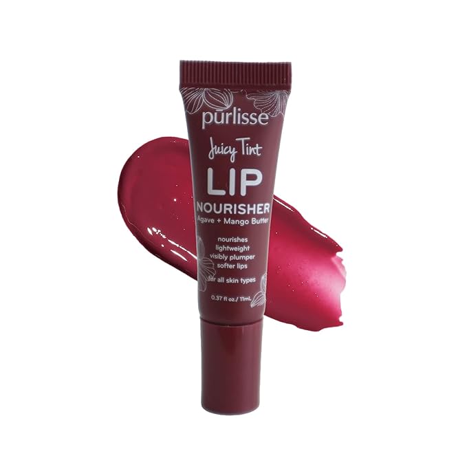 Purlisse Juicy Tint Lip Nourisher - Tinted Lip Moisturizer (Plum Shine)-VivaGrace Women