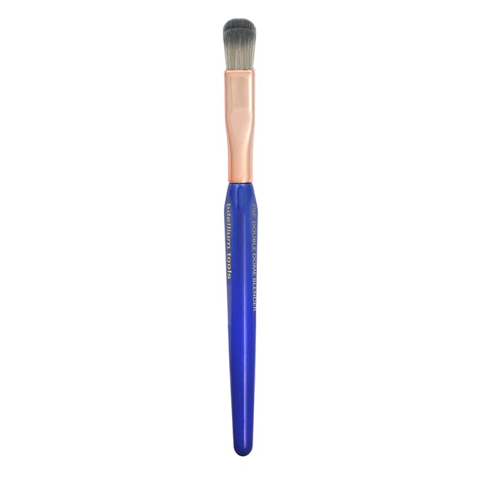Bdellium Tools Professional Makeup Brush - Golden Triangle 792 Eye Double Dome Blender - With All Vegan and Soft Synthetic Fibers, For Effortless Application and Blending (Blue, 1pc)-VivaGrace Women