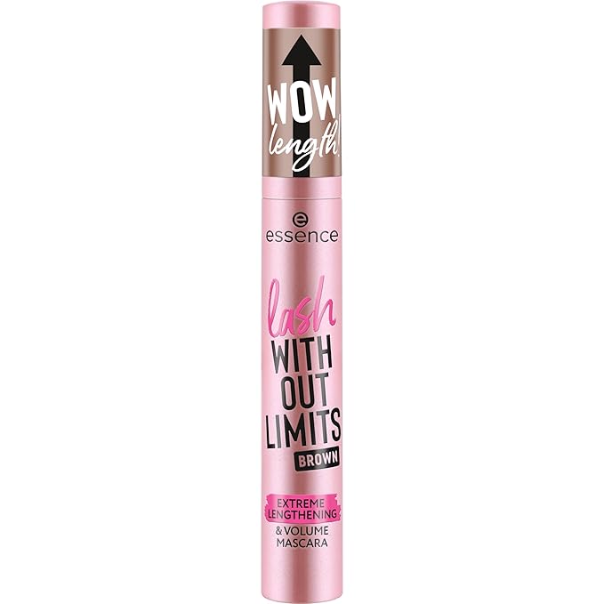 essence | Lash Without Limits Extreme Lengthening & Volume Mascara (02 | Brown) | Volumizing & Lengthening | Vegan, Cruelty Free & Paraben Free