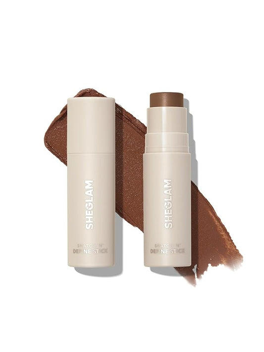 SHEGLAM Snatch 'n' Define Cream Contour Stick Long Lasting Highly Pigmented Sweat Proof Face Bronzer Makeup - Camel Suede-VivaGrace Women