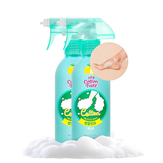 Cotton Foot - Foot Shampoo Soap (Lemon, 13fl oz*2, Pack of 2) - Refreshing Cleanse Spray, Deodorizing Foot Care Wash. Foaming Wash, Easy to Use-VivaGrace Women