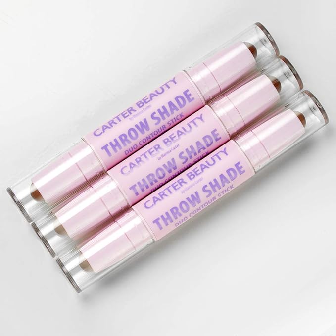 Carter Beauty By Marissa Carter Throw Shade Duo Contour Stick- Adds Definition To The Face - Conceals And Corrects The Complexion - Easily Blendable - Cruelty-Free - Medium - 0.08 Oz-VivaGrace Women