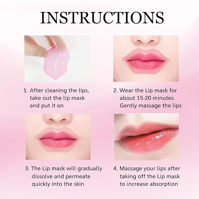 30 pieces of Moisturizing Collagen Crystal Lip Mask - Anti-Ageing & Anti Chapped, Reduce lip Wrinkles, Fade Lip Color, Make Skin Smooth And Firm Collagen Lip Pieces (Gold-Lip Mask) …-VivaGrace Women