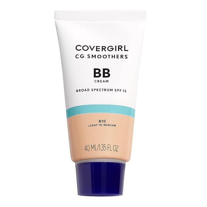 COVERGIRL Smoothers Lightweight BB Cream, 1 Tube (1.35 Ounce), Light to Medium 810 Skin Tones, Hydrating BB Cream with SPF 21 Sun Protection (Packaging May Vary)-VivaGrace Women