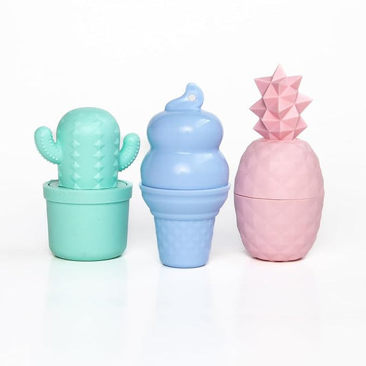 Rebels Refinery Mixed Lip Balm Trio - 100% Natural & Organic All-Day Moisture Care - Summer Citrus, Sour Blue Raspberry, Strawberry Mango Flavors-VivaGrace Women