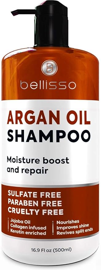 Argan Oil Shampoo - Sulfate Free with No Parabens - Moroccan Botanicals for Women and Men - Professional Moisturizing, Anti Frizz, Hydrating Solution for Dry, Wavy, Curly and Color Treated Hair-VivaGrace Women
