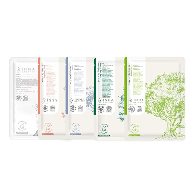 INNA FIRST PICK SET, Anti-aging, Deep Hydration, Soothing, Luxury Clean Beauty, Home SPA, EWG and COSMOS Certified, Pack of 5…-VivaGrace Women