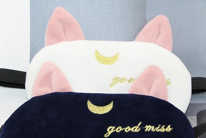 2PCS Eye Mask for Sleeping Cute Sailor Moon Natural Sleep Eye Mask Eyeshade Cover Shade Eye Patch Soft Portable Blindfold Travel Eyepatch for Girls Boys Women Men-VivaGrace Women