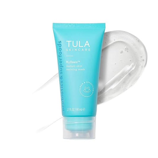 TULA Skin Care H2Oasis Instant Skin Reviving Mask - Hydrating Face Mask, Plumps and Energizes Tired Dehydrated Skin, Contains Resurrection Plant and Desert Lime, 2.7 Fl Oz.-VivaGrace Women