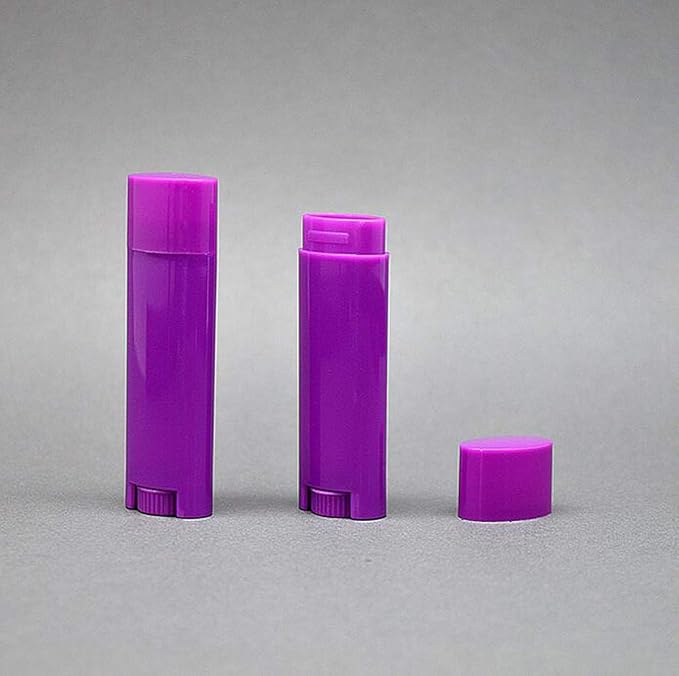 5ml 50Pcs Empty Oval Deodorant Lip balm Tubes Containers Twist-up Refillable Containers for Lipstick,Chapstick,Homemade Lip balm,DIY Deodorants(Purple)-VivaGrace Women