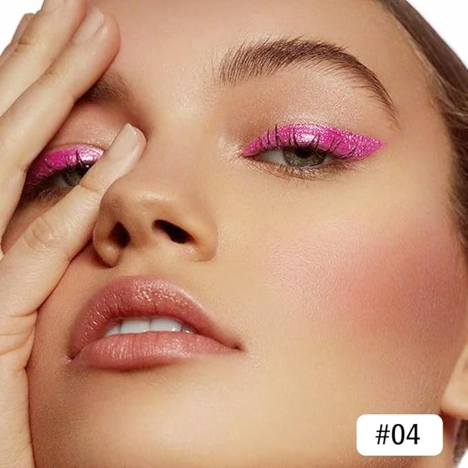 evpct Pearl Peach Red Gel Eyeliner Pencil for Women Waterline Waterproof Smudge Proof Eye Makeup Liners, Red Mascara Eye Liner Gel Liner Eyeliner with Sharpener delineador de ojos contra el agua 04
