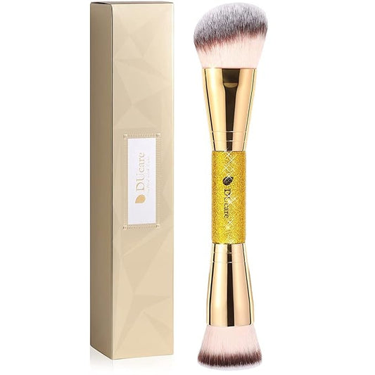 DUcare Foundation Brush Contour Bronzer Makeup Brush Double Ended Self Tanner Brush Sculpting Brush for Blending Liquid Powder Concealer Cream Cosmetics Blush Buffe-VivaGrace Women