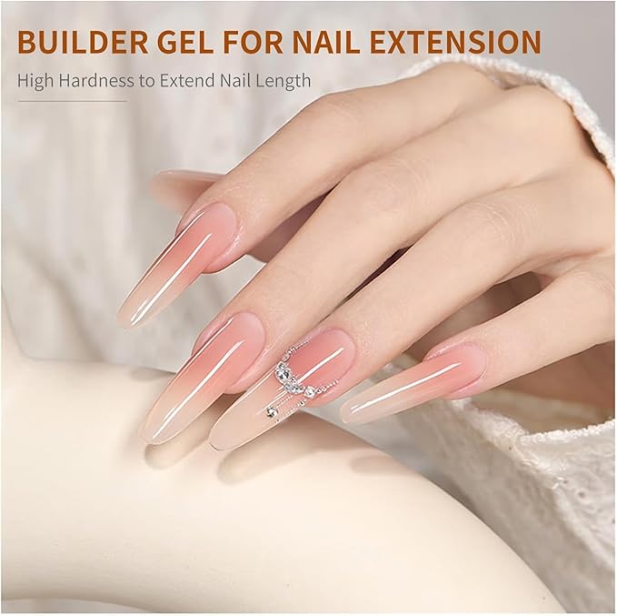JODSONE Clear Builder Gel for Nails 16.5ml, Nail Strengthener Gel Polish for Thickening, Nail Extension, Apex Building, Repair and Long Lasting Nail Art Design Gift for Women-VivaGrace Women