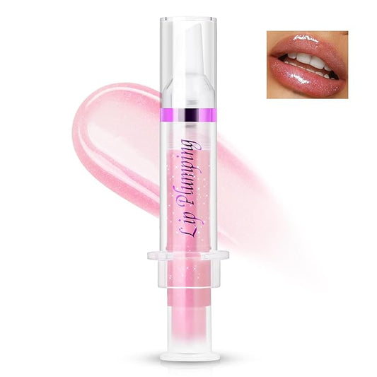 Lip Plumper Booster,Plumping Lip Gloss Spicy Lifter Shimmer Oil Hydrating High-Shine Volumizes Fuller Lip Glass Mirror Glaze Plump and Pout Lip Plumper Nourishing for Women Girls Makeup#3-VivaGrace Women