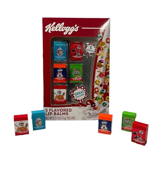 Taste Beauty 5-Piece Kelloggs Cereal Flavored Lip Balm Vending Machine Set-VivaGrace Women