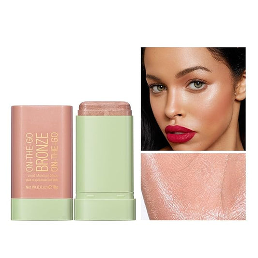 Bronzer Stick 4 Colors Blendable and Buildable Face Bronzer Face Shaping Long Lasting Cream Contour Bronzer Stick (02 Soft Glow)-VivaGrace Women